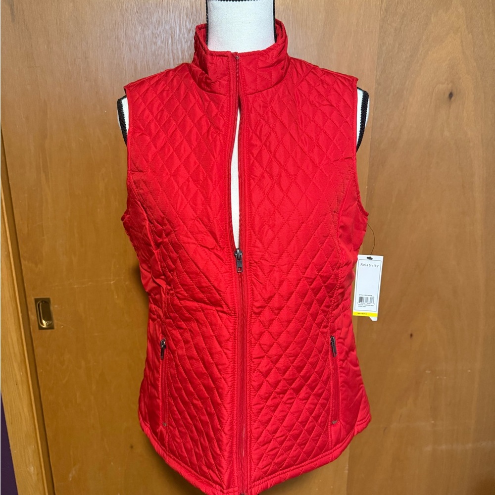 Relativity Women's Quilted Red Vest